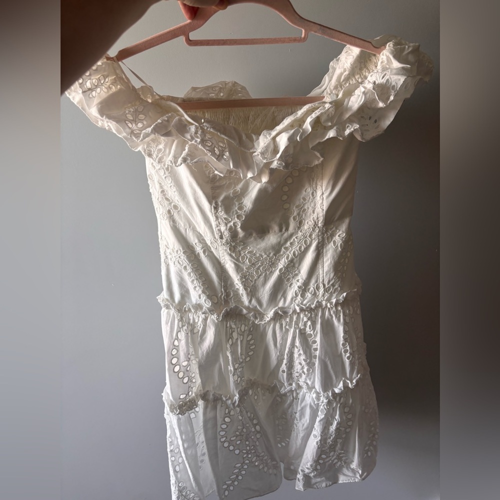 White Eyelet Lace Zara Dress